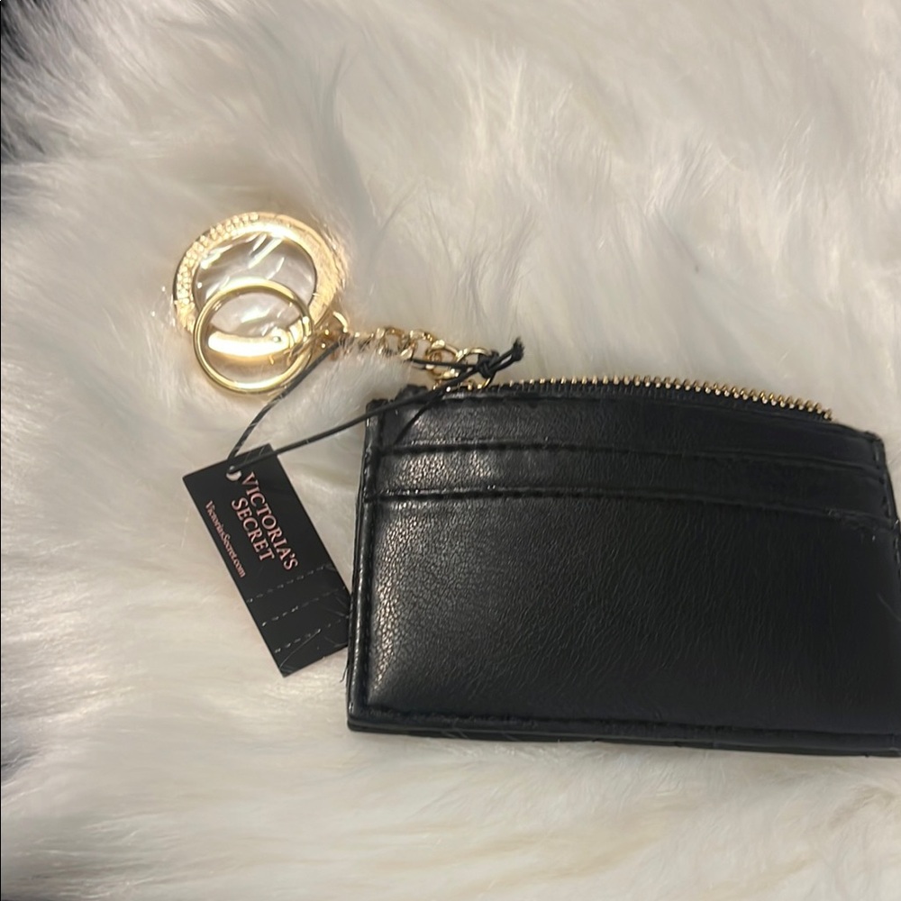 Victoria's Secret Black Card Holder with Gold Keychain - Picture 6 of 10